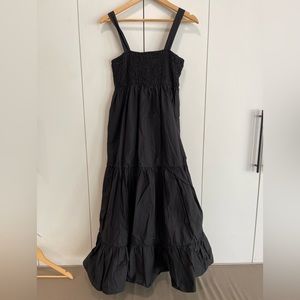 Black Maxi Zara Dress with Ribbed Top
